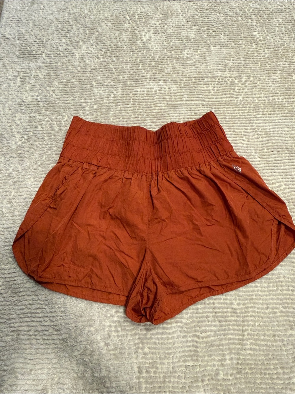 Free people movement Women's High-Waist Rust Elastic Waist Shorts